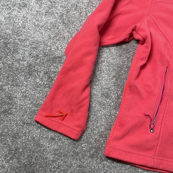 Columbia Jacket Womens 1X Fleece Zip Up Pockets Outdoors Hiking Coral Pink - Picture 3 of 14